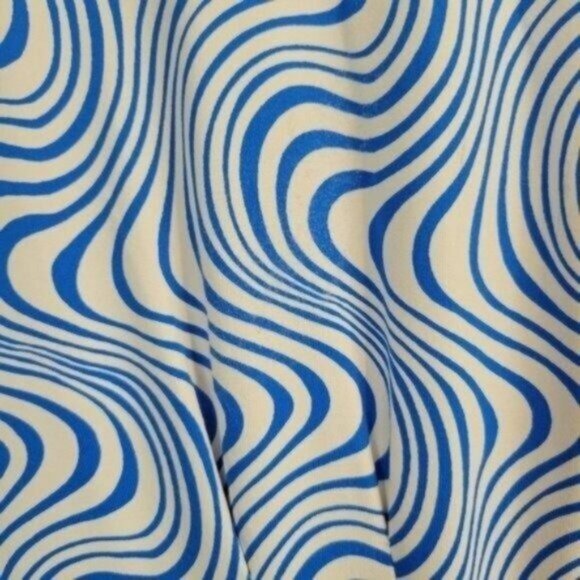 J. Mclaughlin | Catalina Coth Mia Dress Oahu Waves Pattern Blue White - Picture 4 of 8